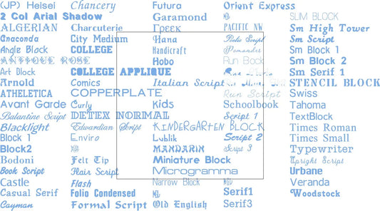 FONT SAMPLES - An Initial Impression