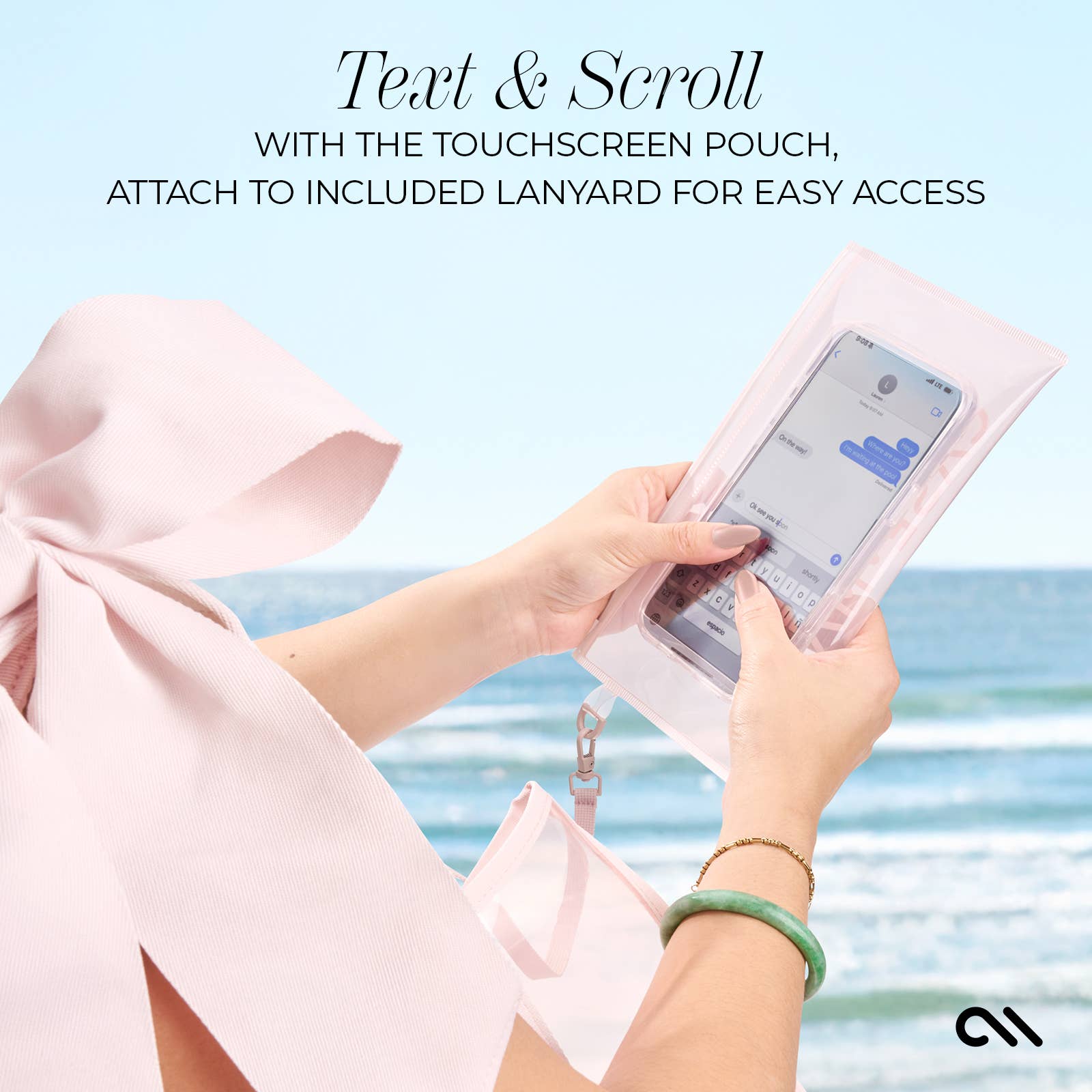 Case-Mate - Case-Mate Ballet Pink Bow Jelly Tote Bag