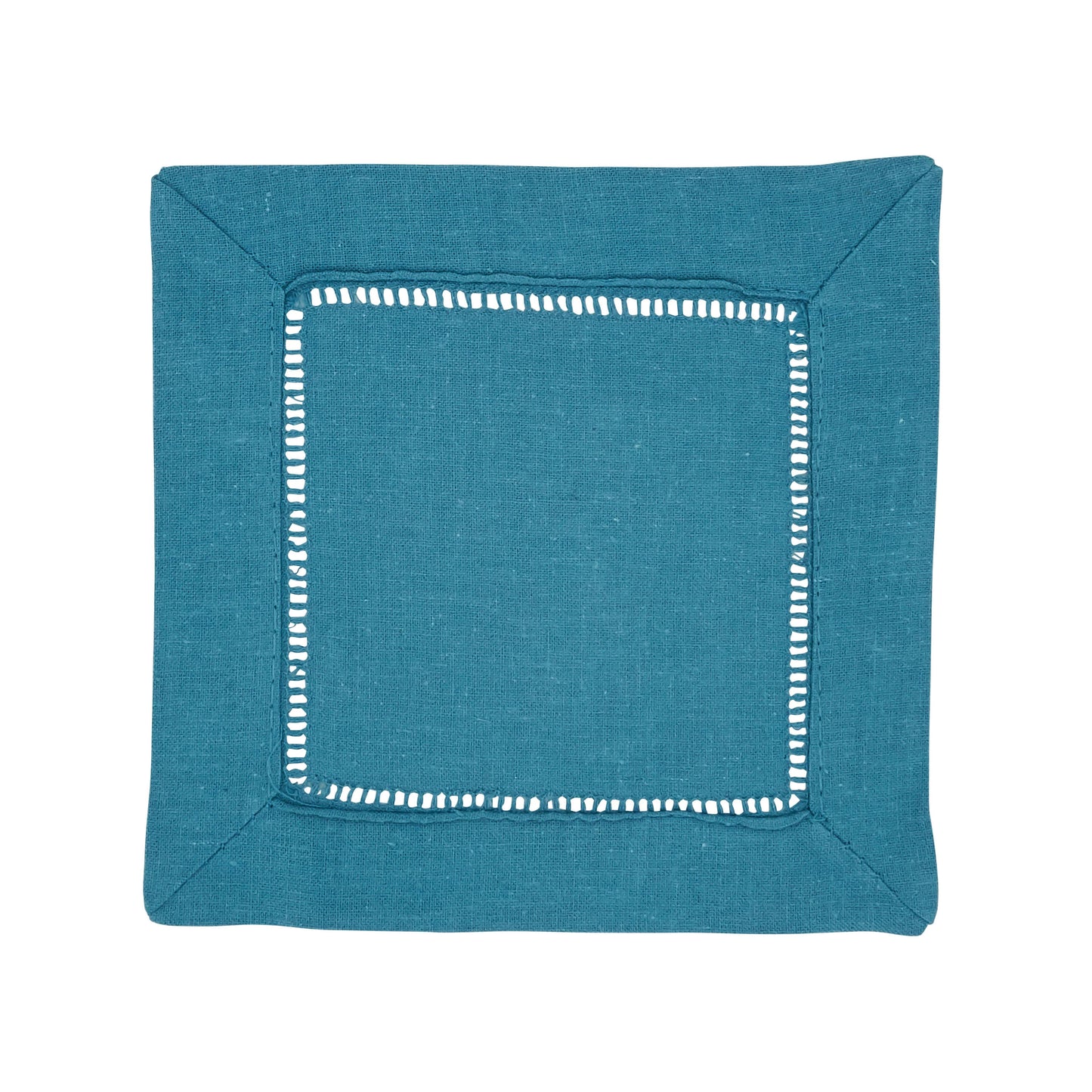 Linen Blend Hemstitched Cocktail Napkin