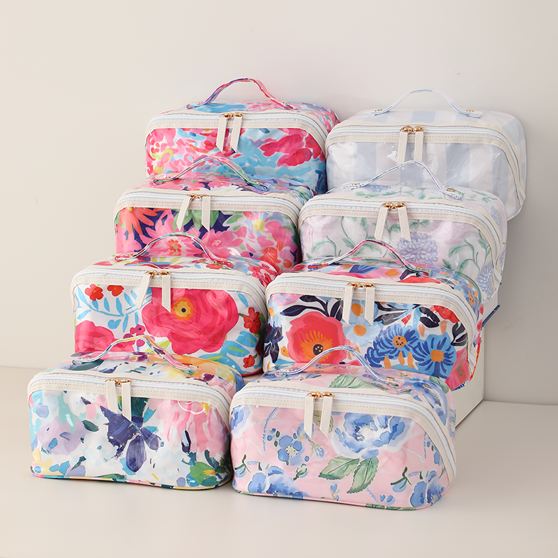 Southern My Sass - Cosmetic Case Carry All Bag PVC Plastic Coating Embroidery