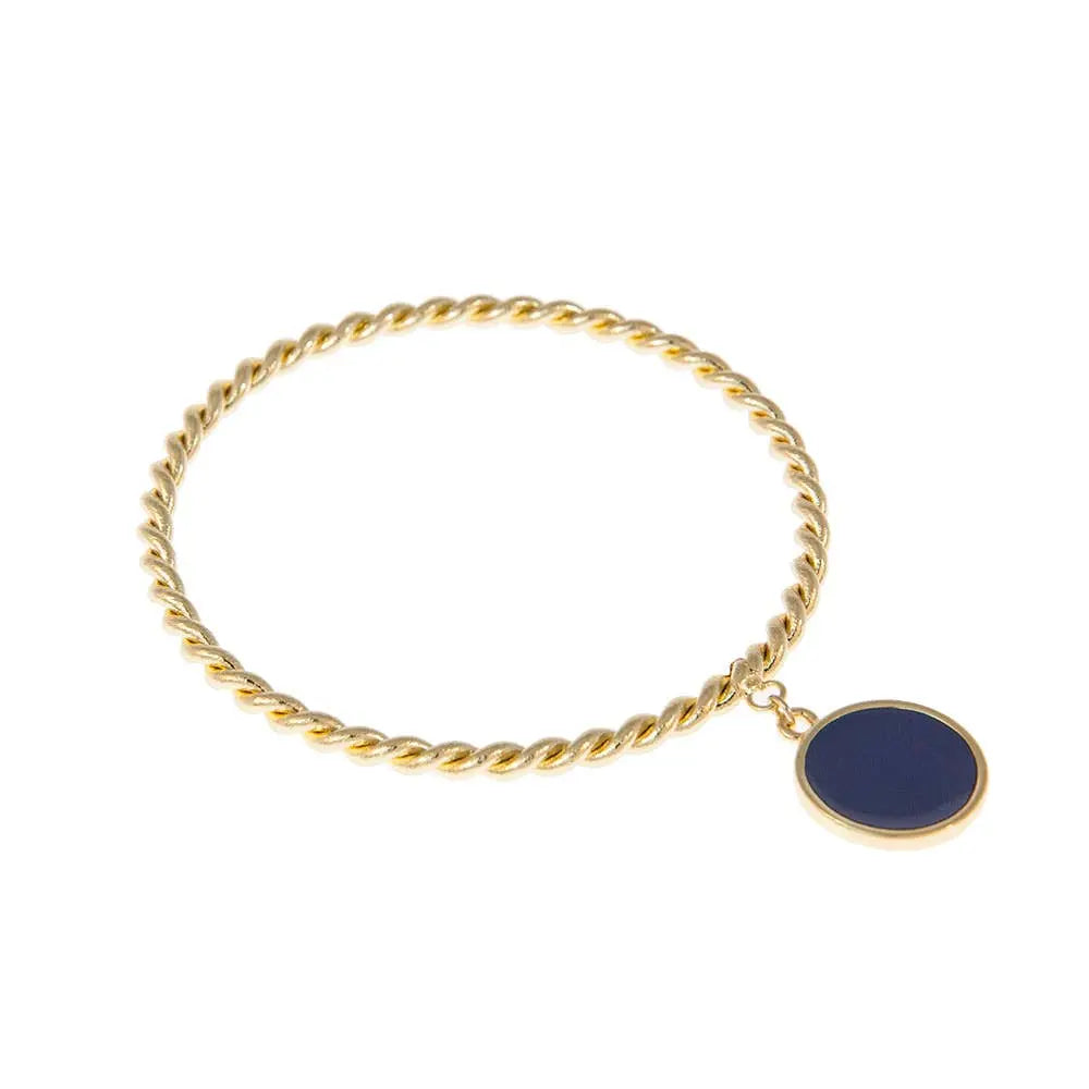 Monogram Rope Charm Bangle Fornash An Initial Impression Navy