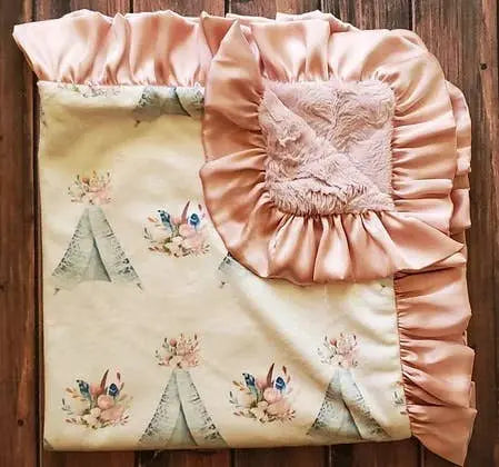 Couture Minky Ruffled Lovie Blanket