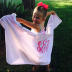 Beach Towel, Seersucker, Monogram, Embroidery