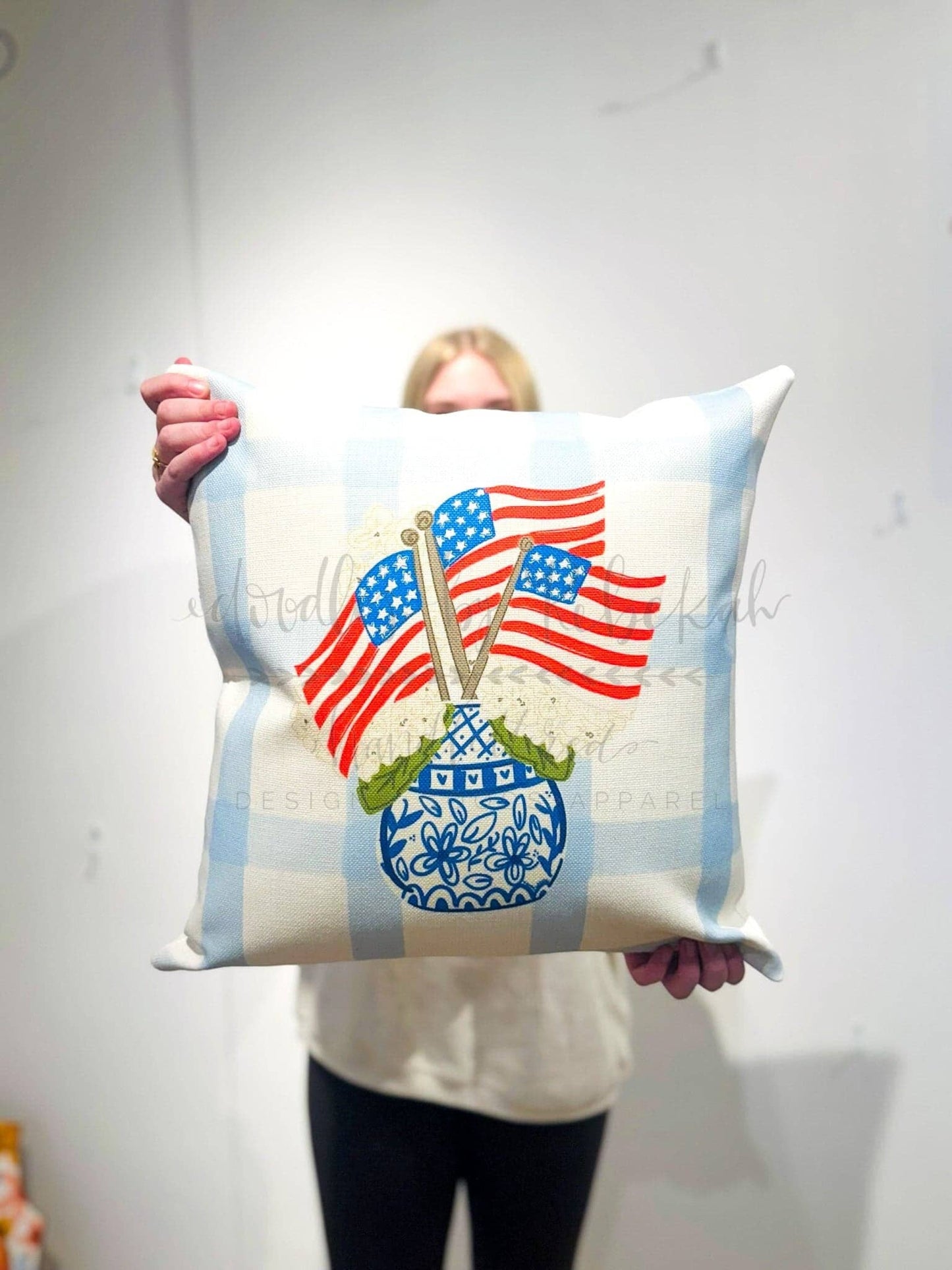 Doodles By Rebekah - 4th Hydrangea Pillow