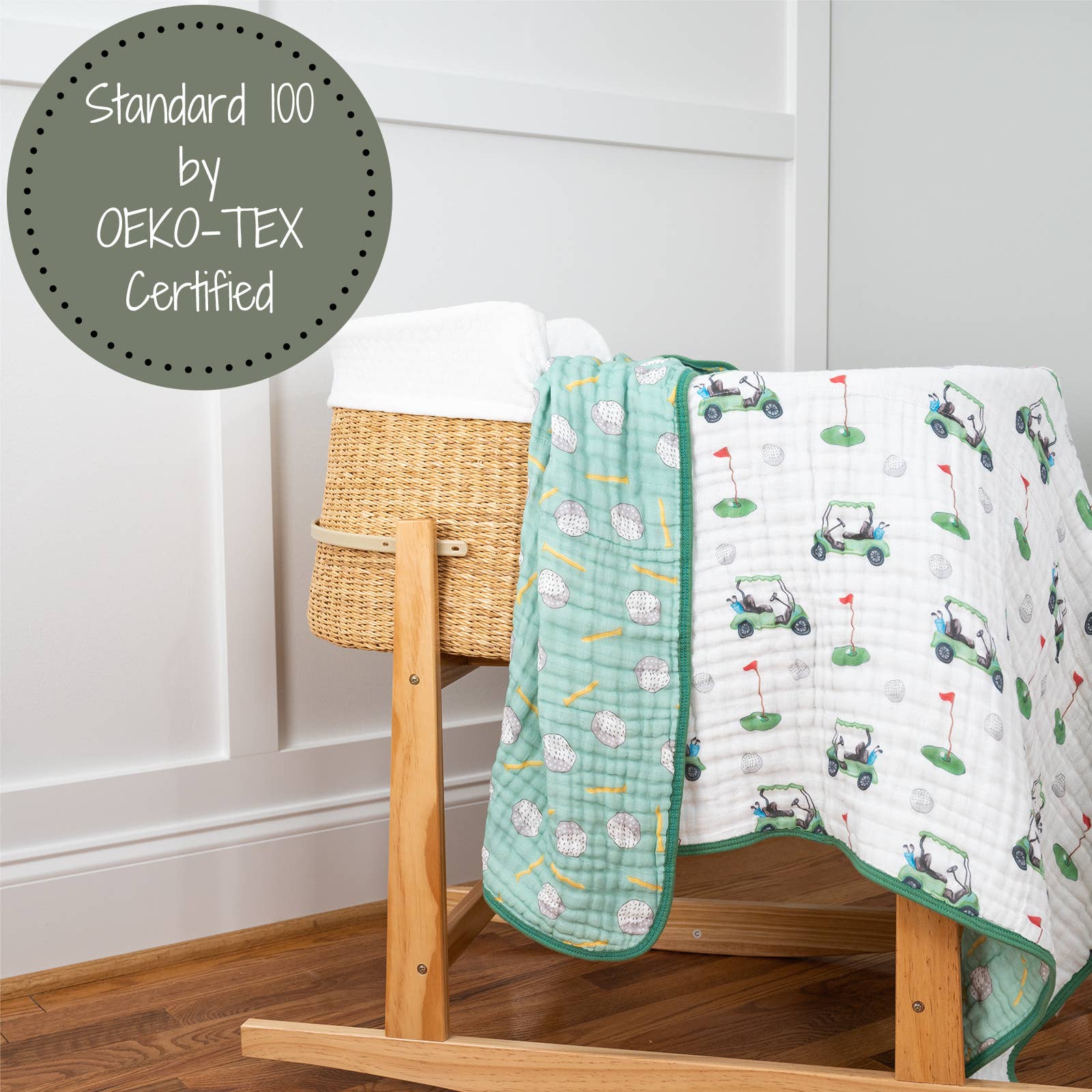 Toddler Muslin Blanket Golf A Round Sports Theme