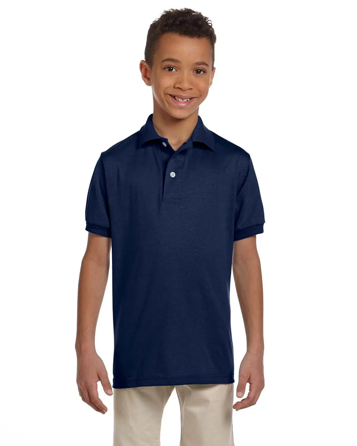 Jerzees Youth SpotShield™ Jersey Polo -Optional School Logos - An Initial Impression