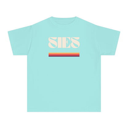 Youth Midweight Tee with Retro SIES Design, Cool Casual T-Shirt, Perfect for Summer, Gift for Teens, Vintage Style Top
