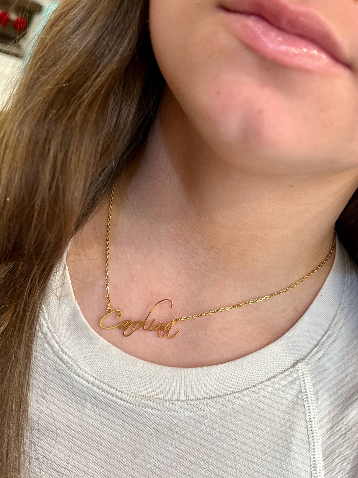 Carolina Name Necklace and Palmetto and Moon earrings