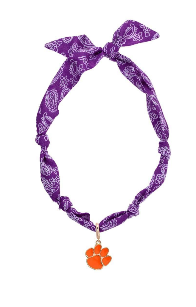 Clemson Tigers Logo Bandana Scarf Necklace