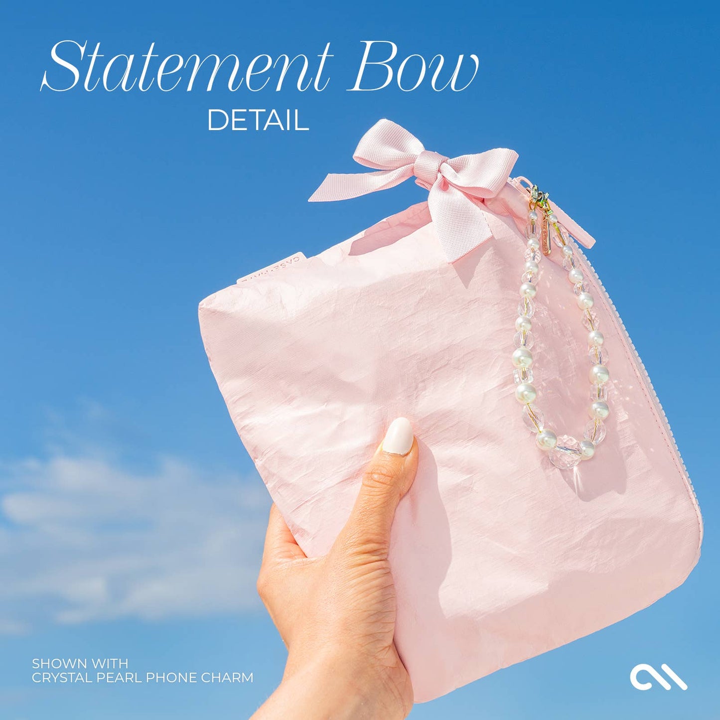 Case-Mate - Case-Mate Ballet Pink Bow Waterproof Zip Pouch