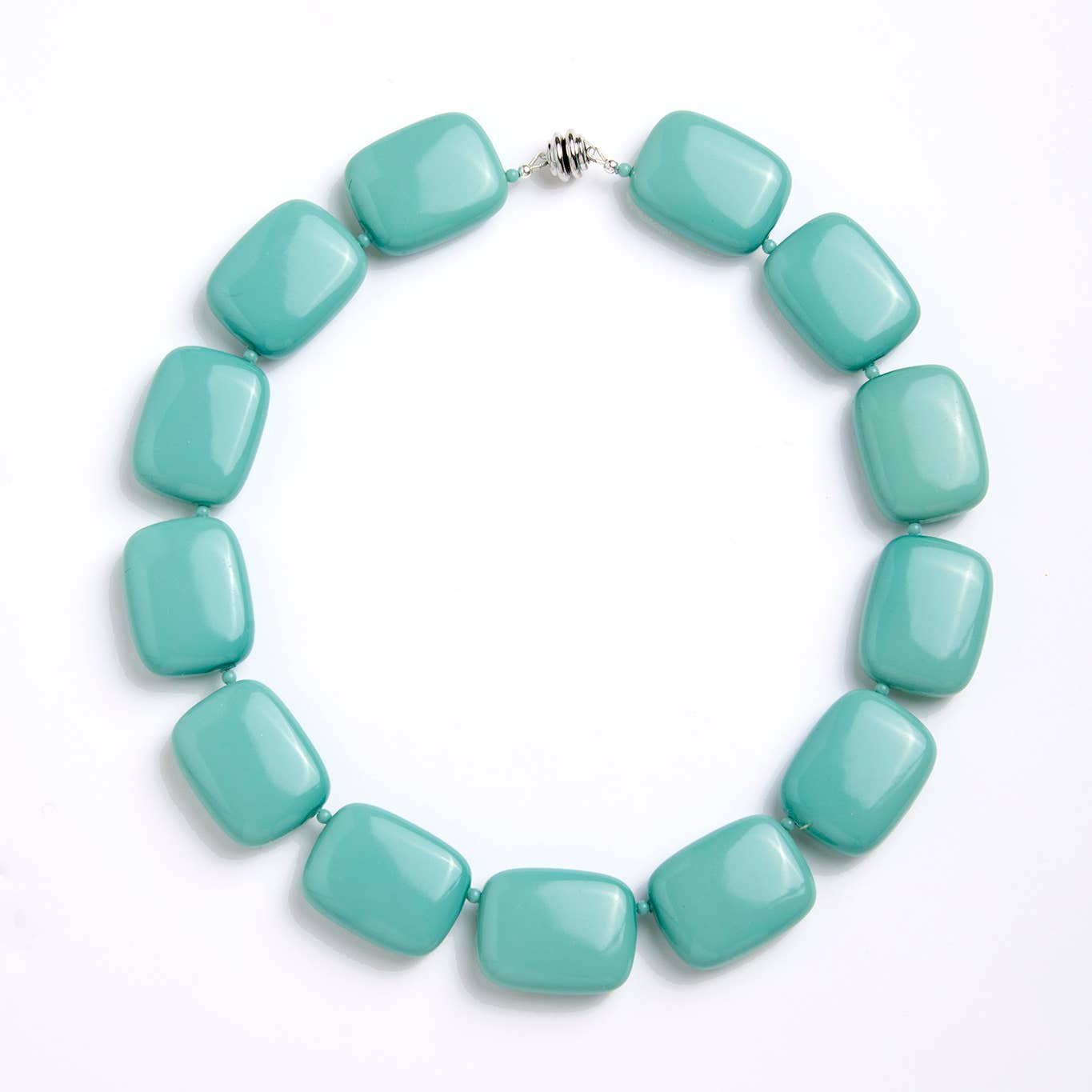 Hot Girls Pearls-Freezable Cooling Jewelry - Turquoise Chicklet Cooling Necklace