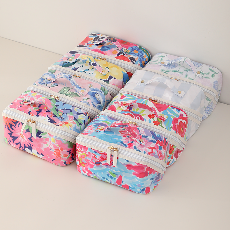 Southern My Sass - Cosmetic Case Carry All Bag PVC Plastic Coating Embroidery