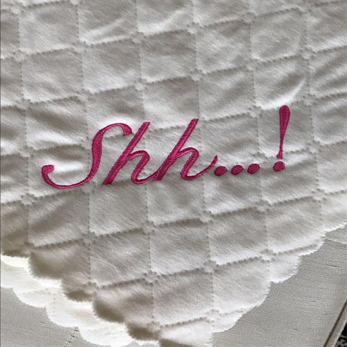 Quilted Plush Baby Blanket with Faux Sherpa Back