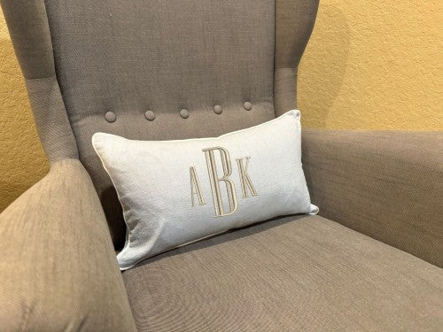 Piped Monogrammed Pillow