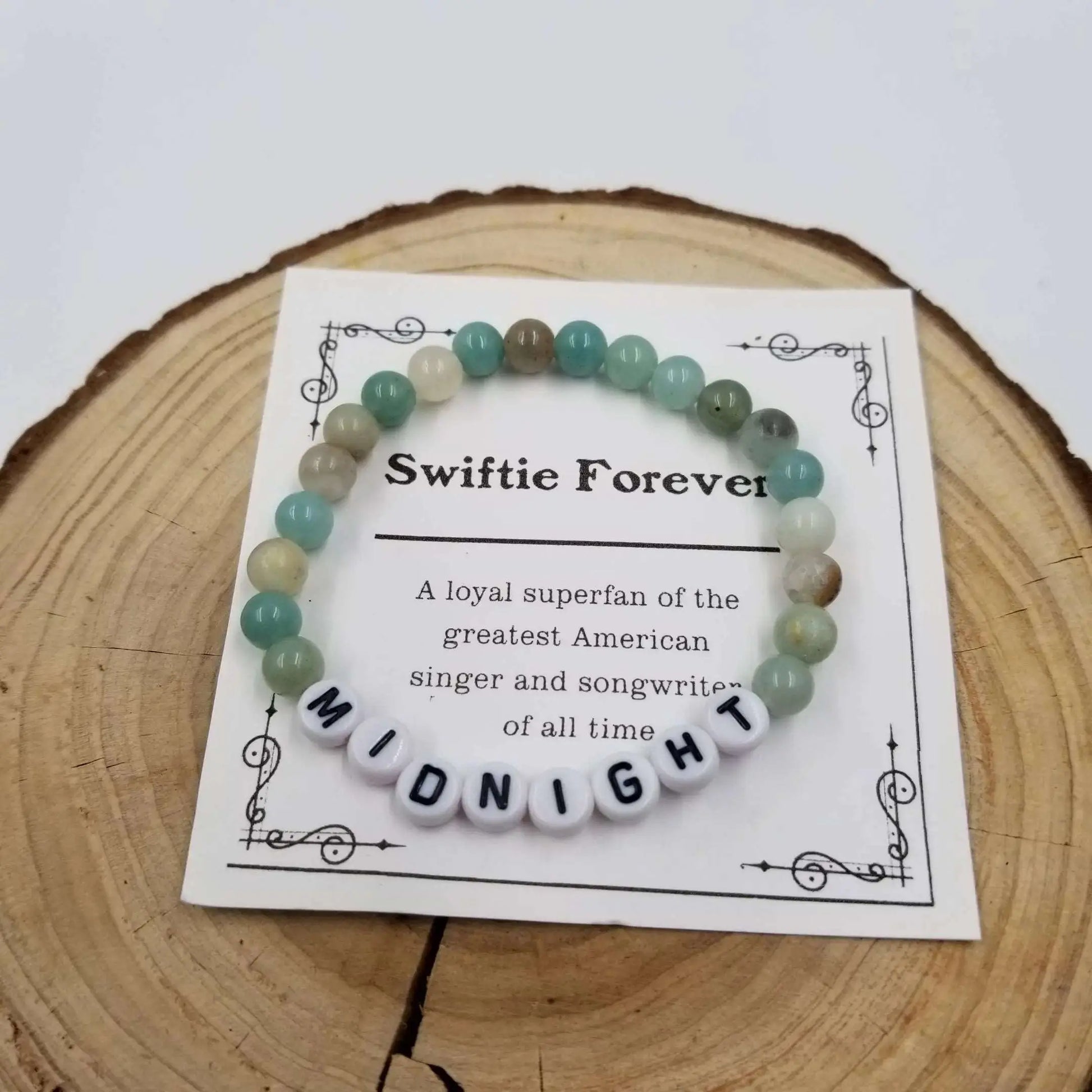 CHAKRA JEWELRY - Taylor Swift Natural Stone Bracelet with Card - An Initial Impression