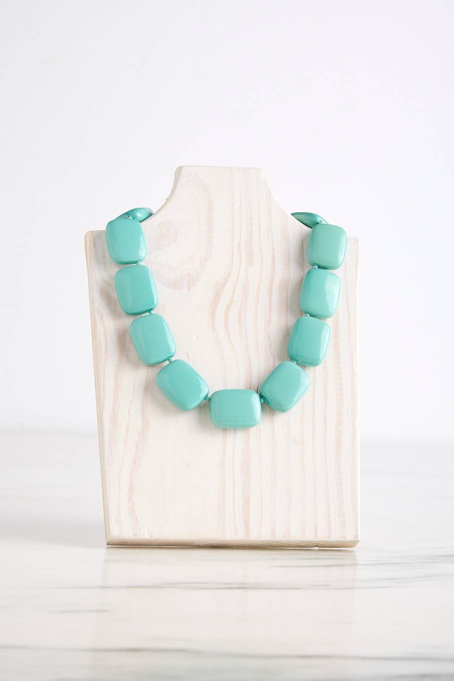 Hot Girls Pearls-Freezable Cooling Jewelry - Turquoise Chicklet Cooling Necklace