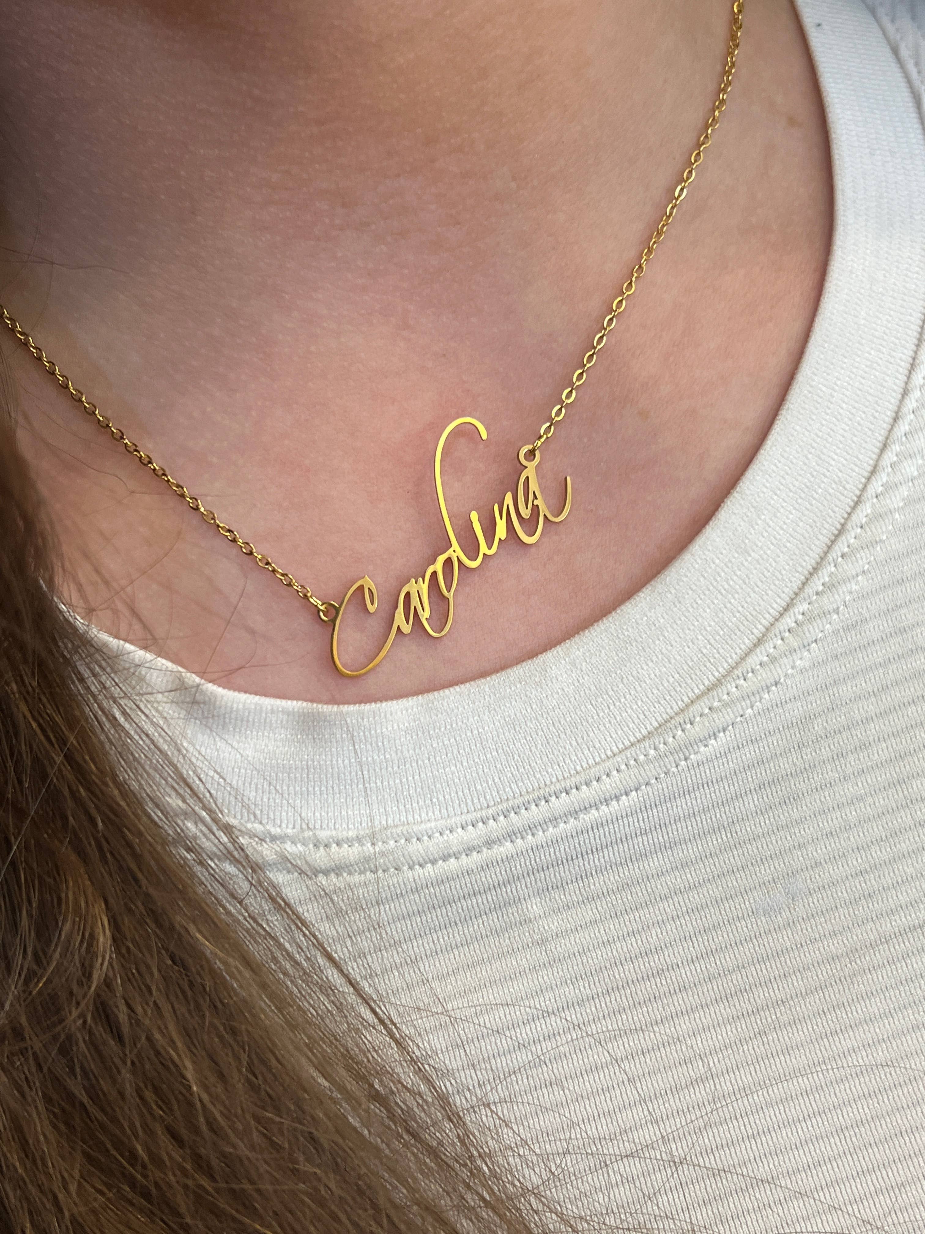 Carolina Name Necklace and Palmetto and Moon earrings