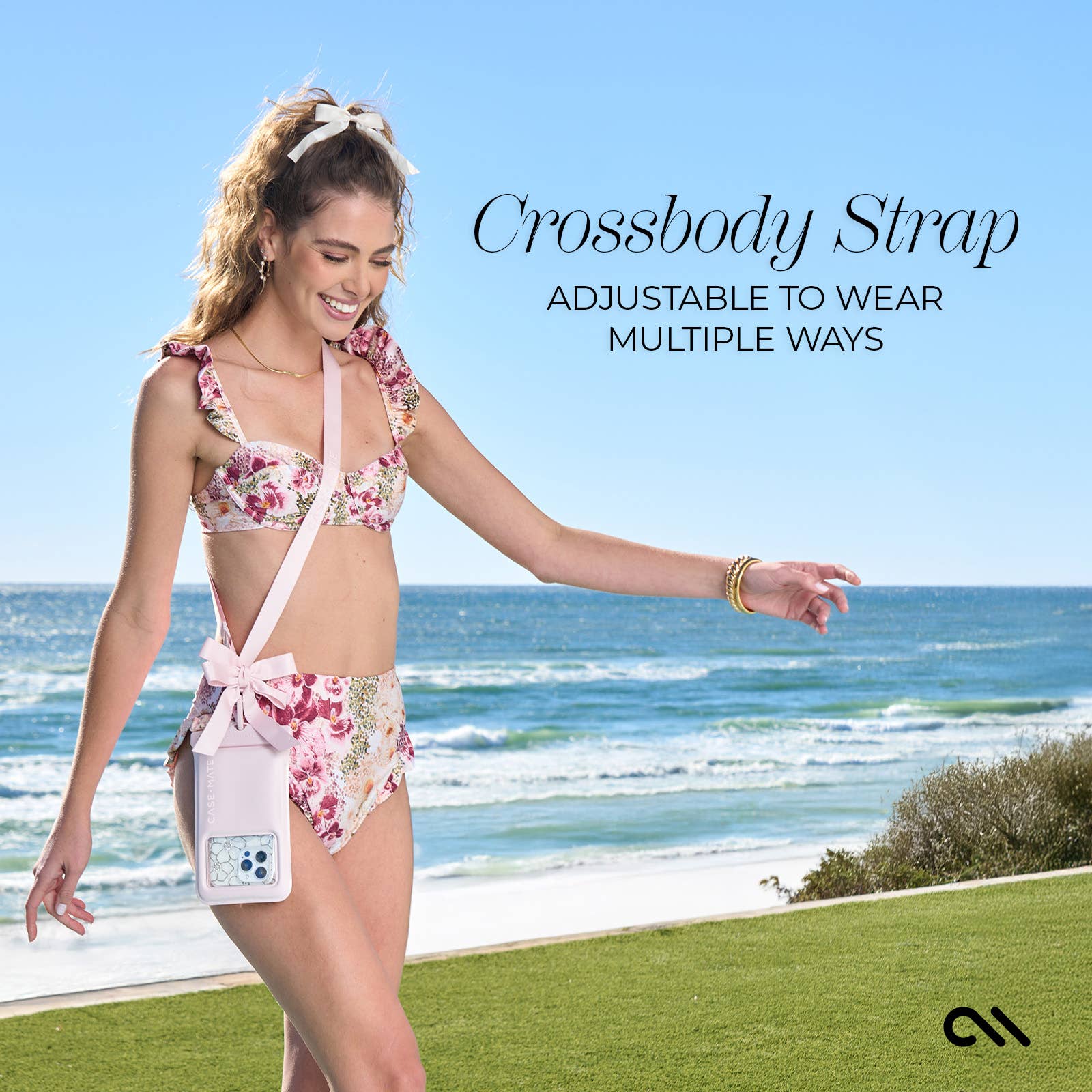 Case-Mate - Ballet Pink Bow Waterproof Floating Pouch