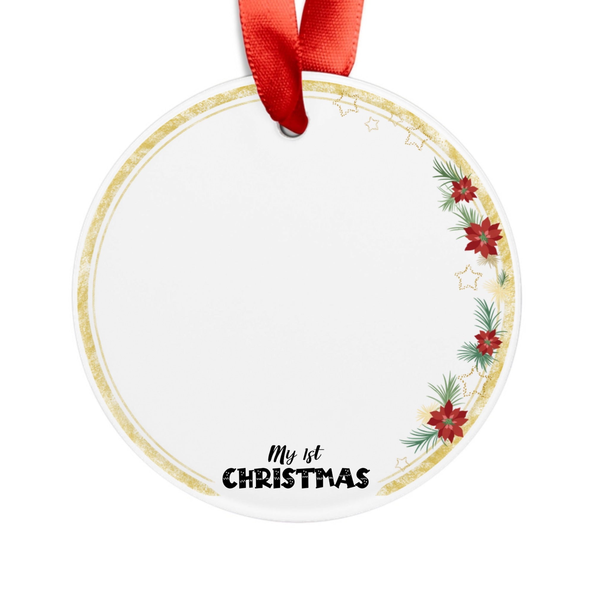 Acrylic Ornament with Ribbon Photo Upload