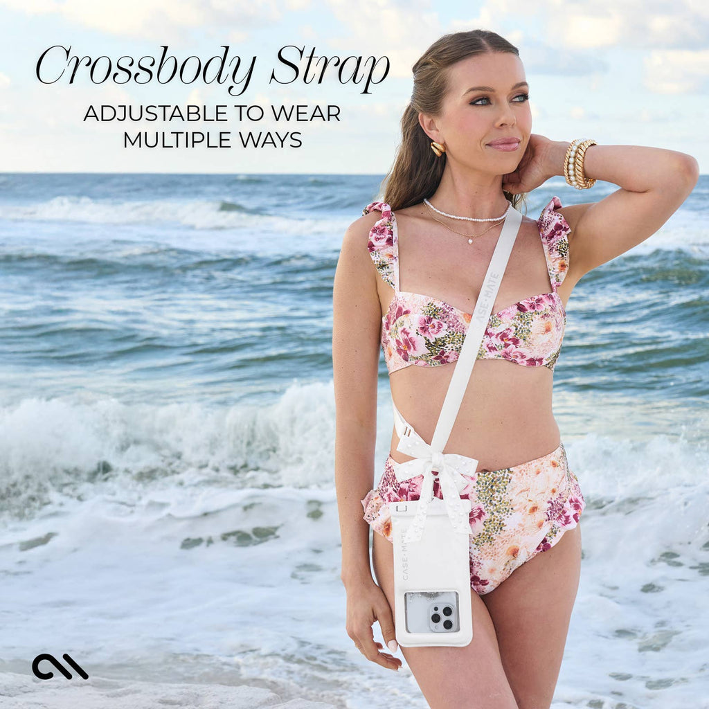 Case-Mate - Ivory Pearl Bow Waterproof Floating Pouch