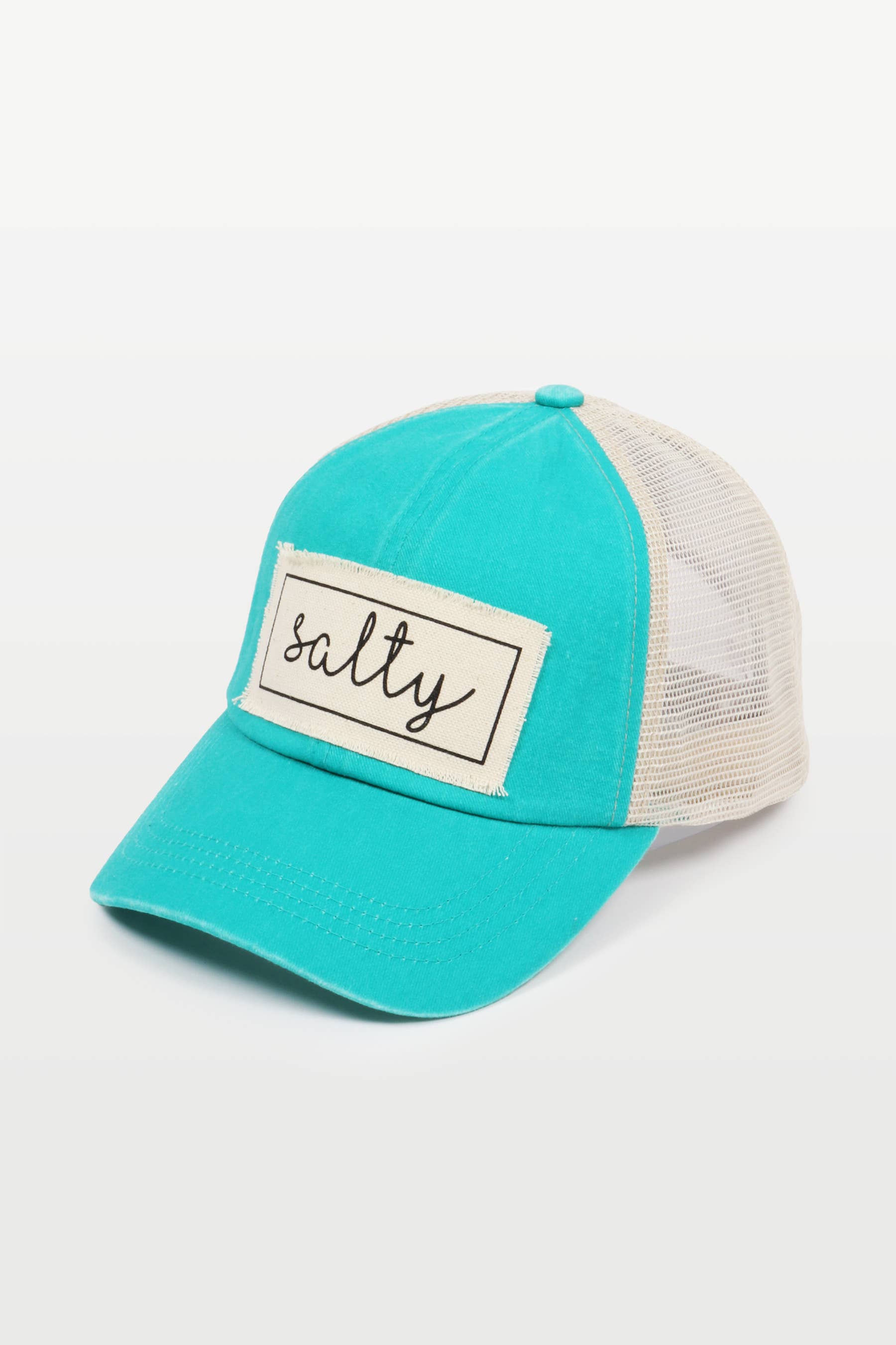 Salty Canvas Patch Mesh Back Baseball Cap
