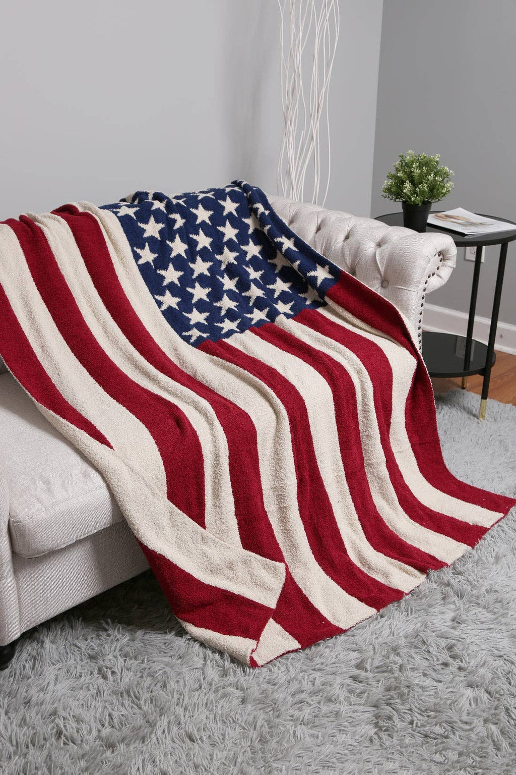 Super Lux American Flag Throw Blanket