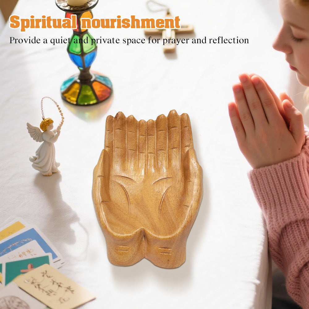 Hands Shaped Prayer Bowl-1 Side Engraved