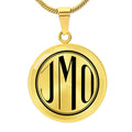 Circle Monogram Adjustable Necklace