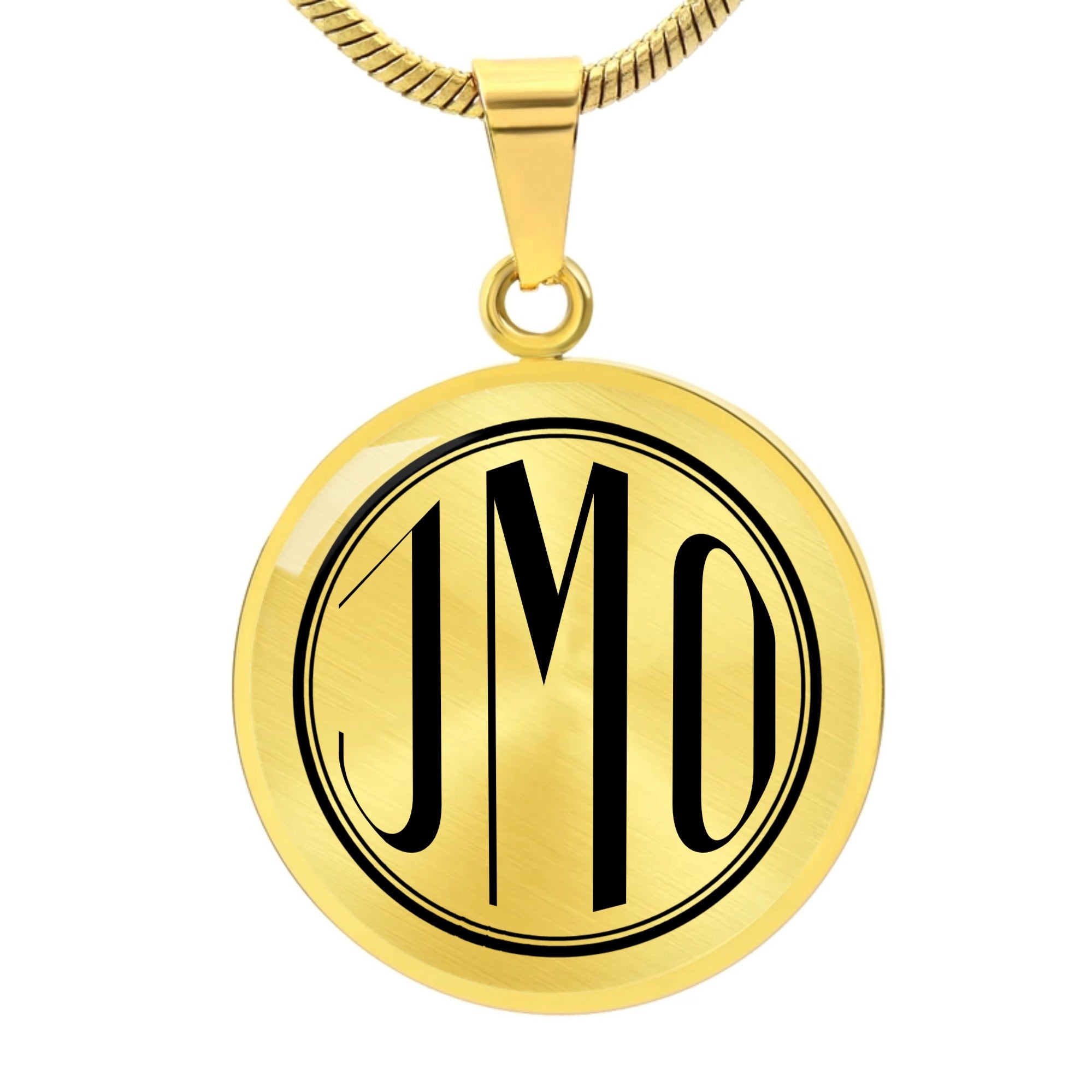 Circle Monogram Adjustable Necklace