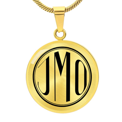 Circle Monogram Adjustable Necklace