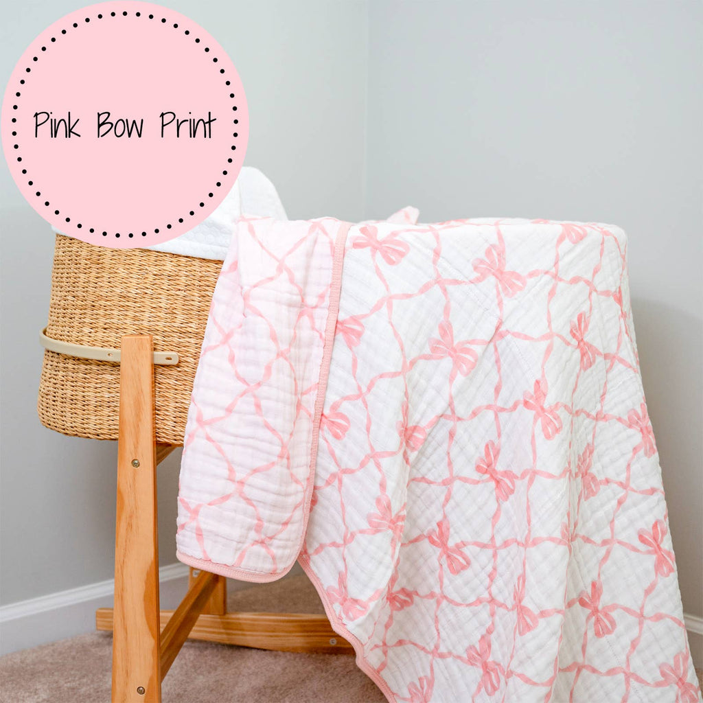 Beautiful Bows Toddler Muslin Blanket