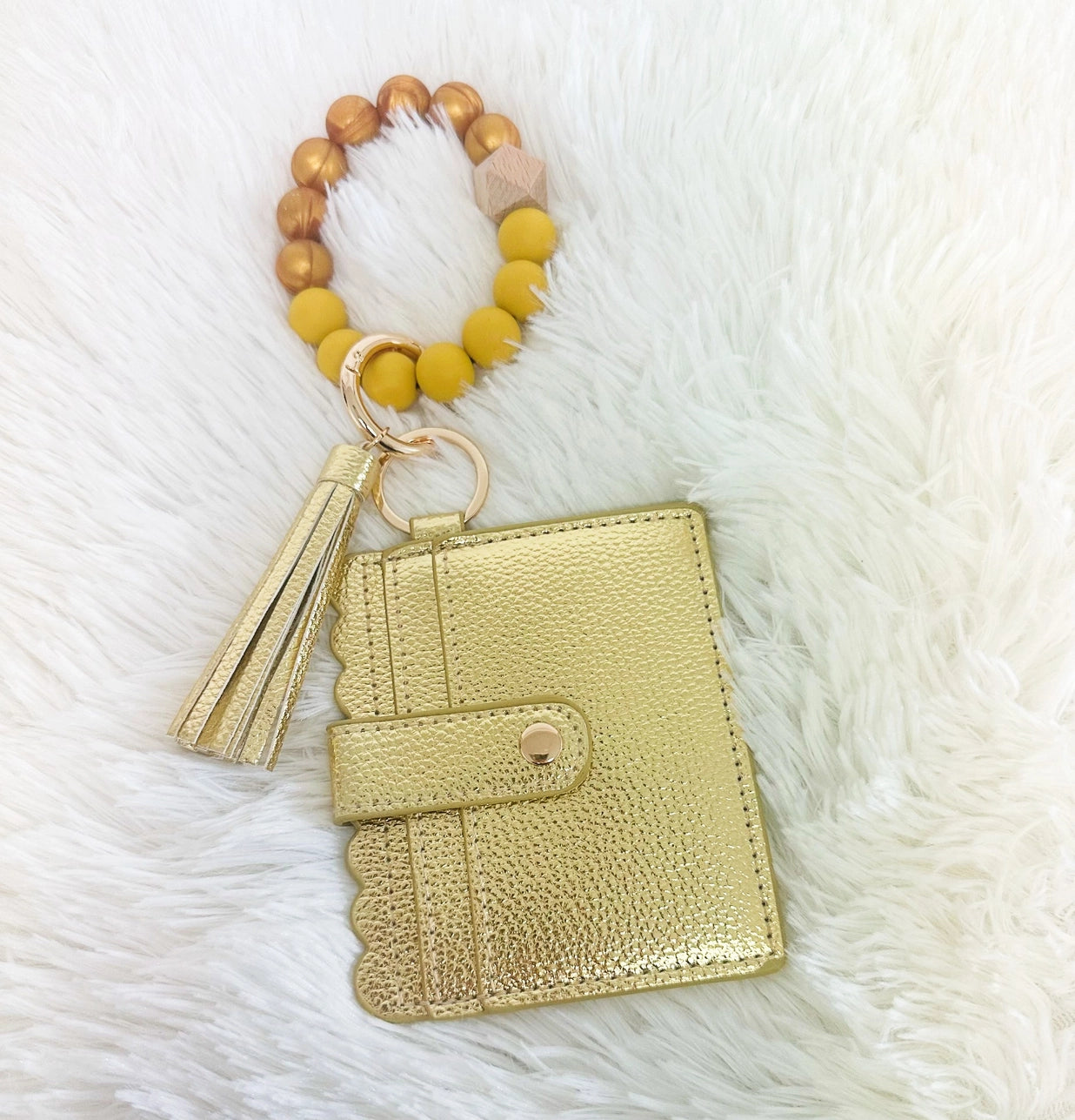 Silicone Beaded Wristlet for Needlepoint Canvas
