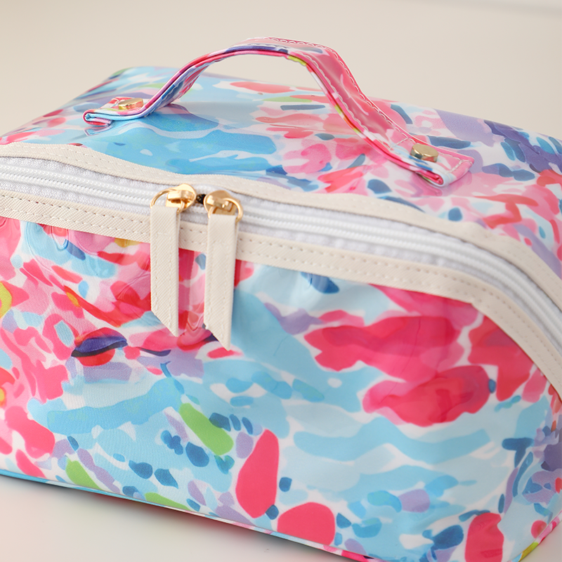 Southern My Sass - Cosmetic Case Carry All Bag PVC Plastic Coating Embroidery