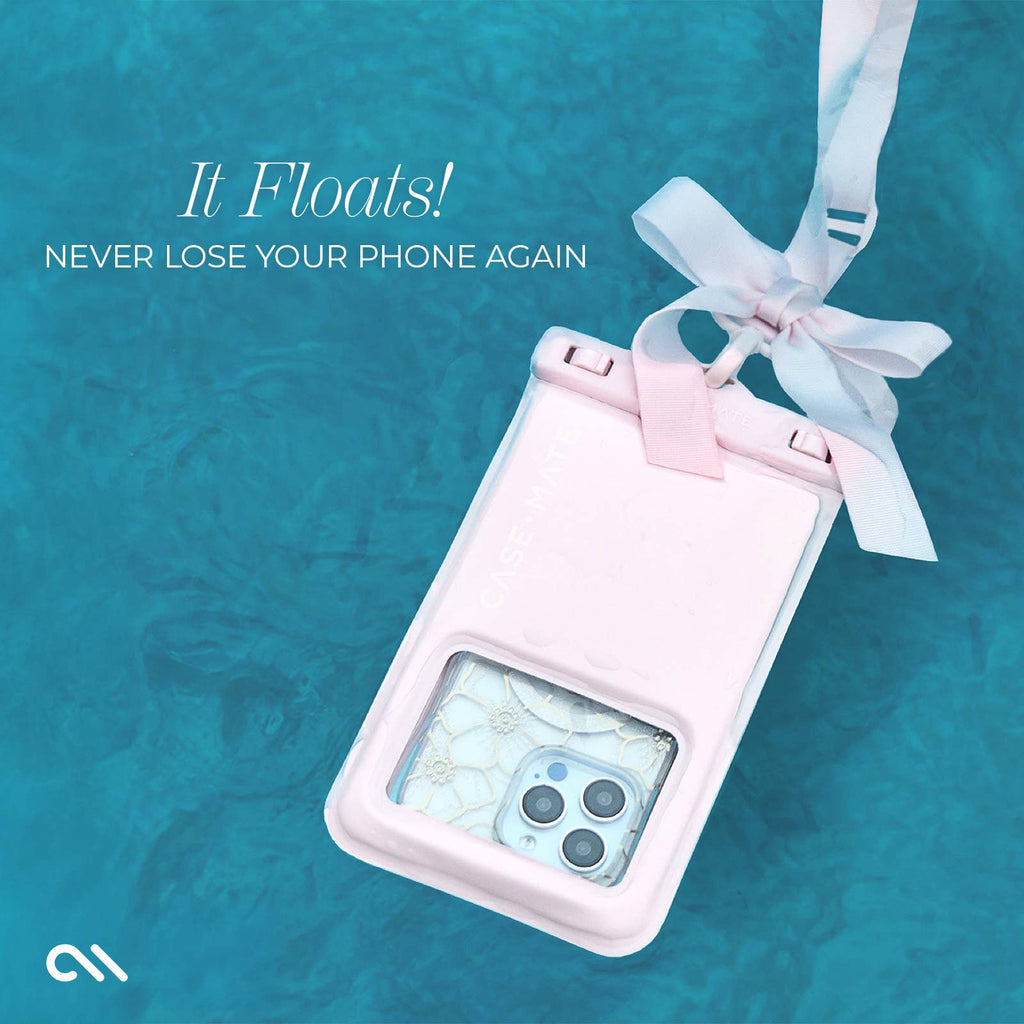 Case-Mate - Ballet Pink Bow Waterproof Floating Pouch