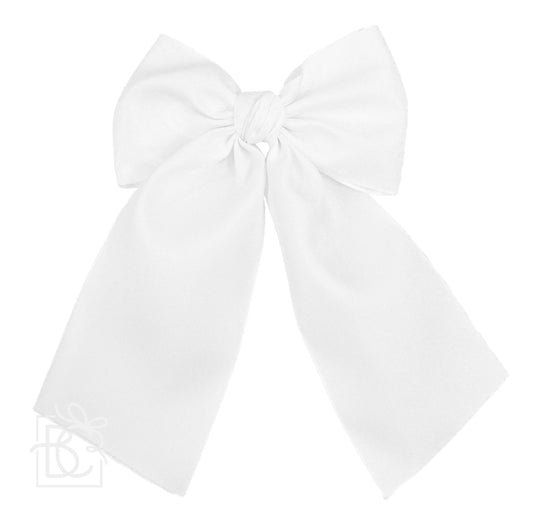 OPAQUE SATIN BOW W/ EURO KNOT & TAILS Beyond Creations, LLC An Initial Impression