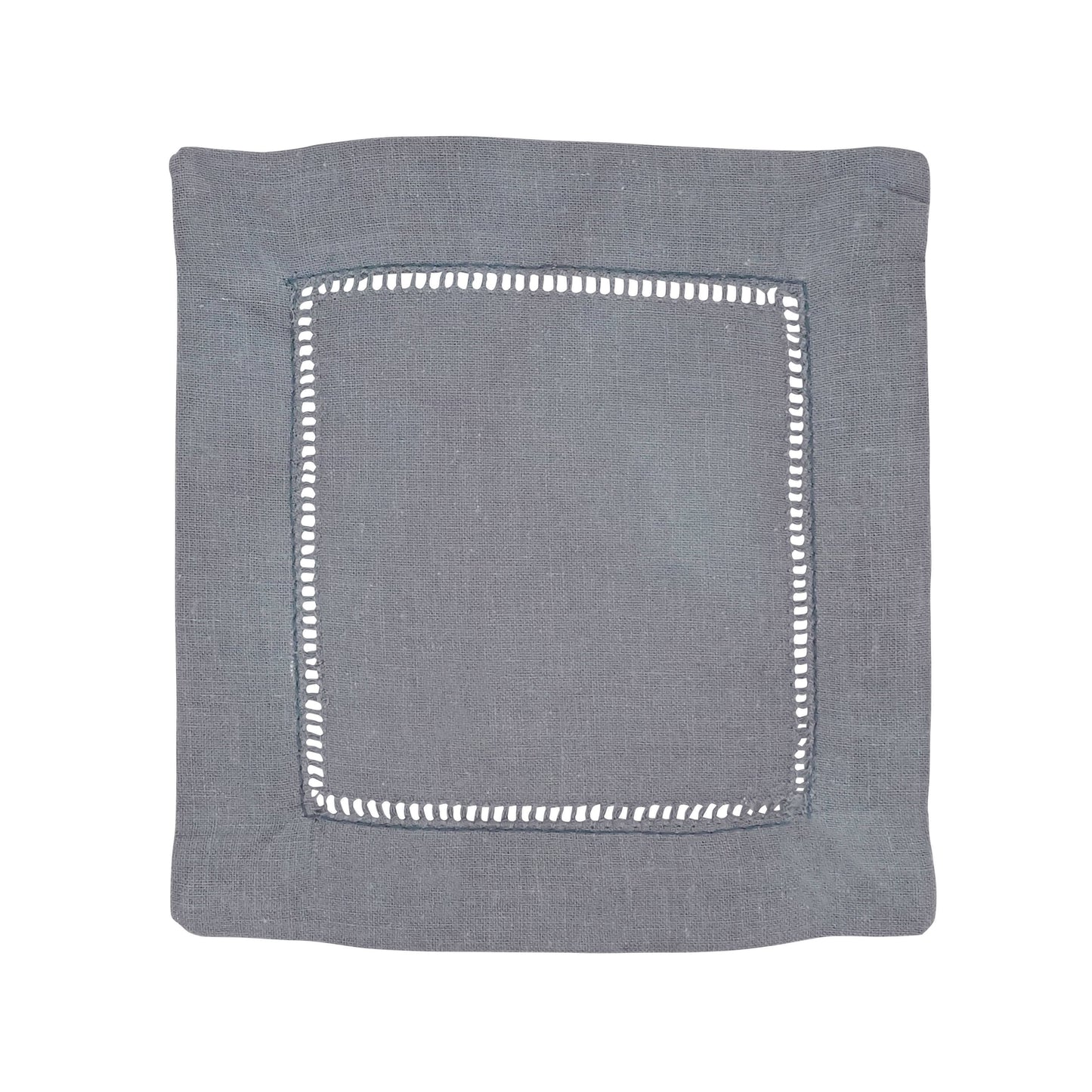 Linen Blend Hemstitched Cocktail Napkin
