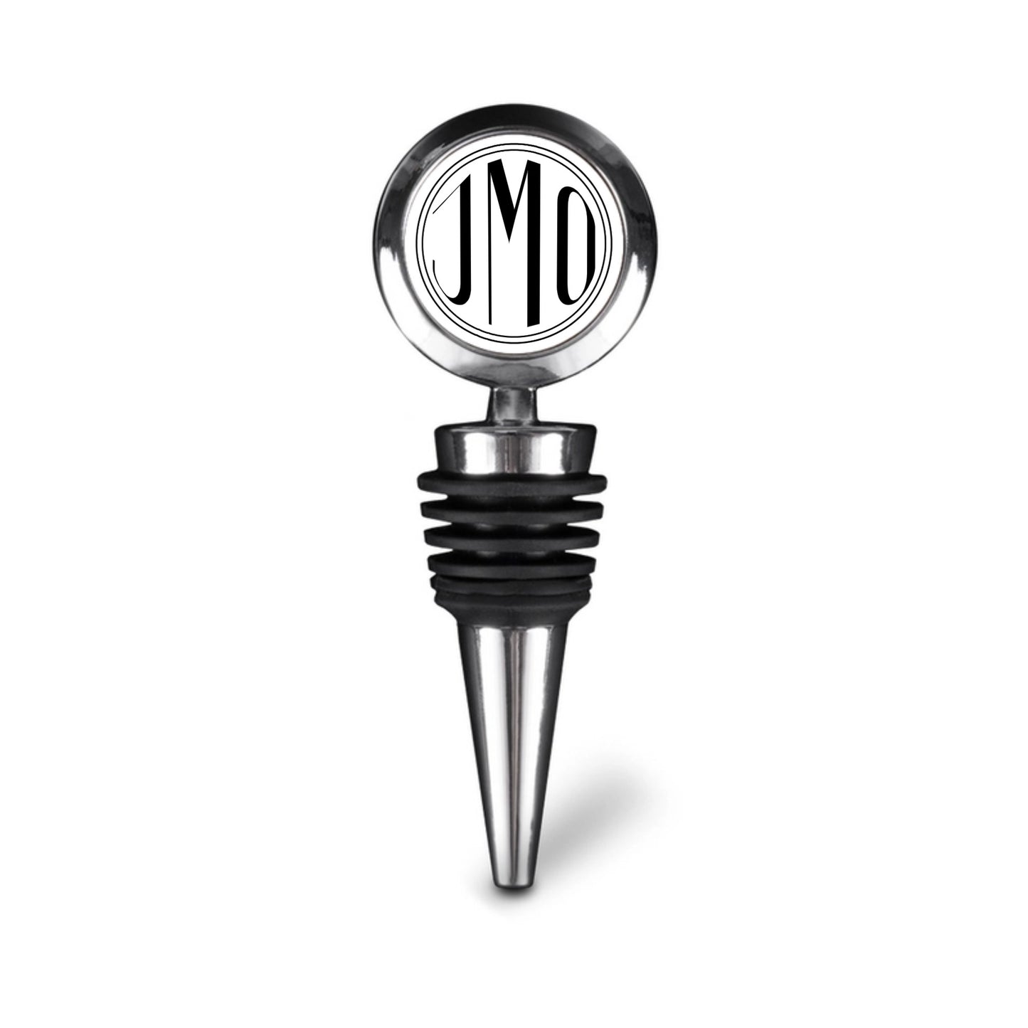 Bottle Stoppers  with Circle Monogram