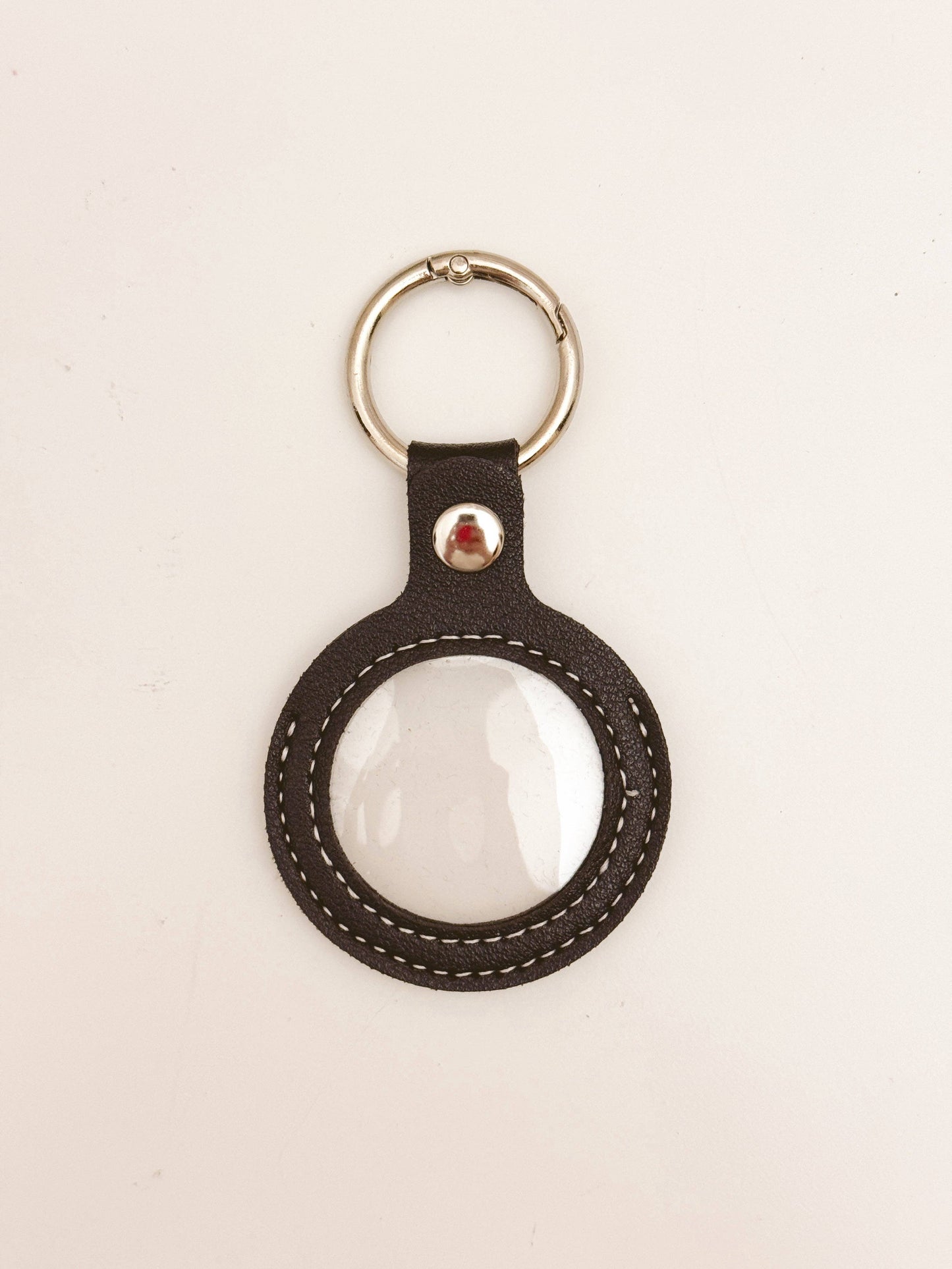 Needlepoint Self Finishing PU Leather Key Fob Bag Tag Interchangeable Finishing Keychain