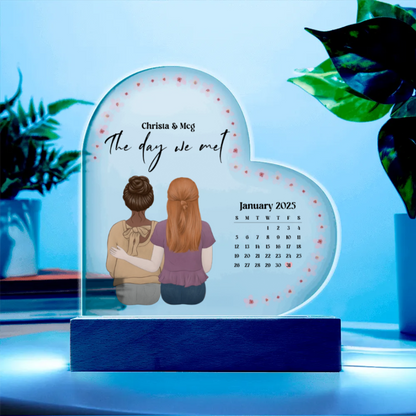 When We First Met Acrylic Heart Plaque