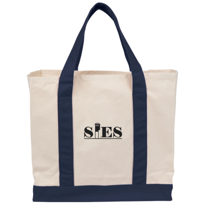 Cotton Canvas Two-Tone Tote SIES