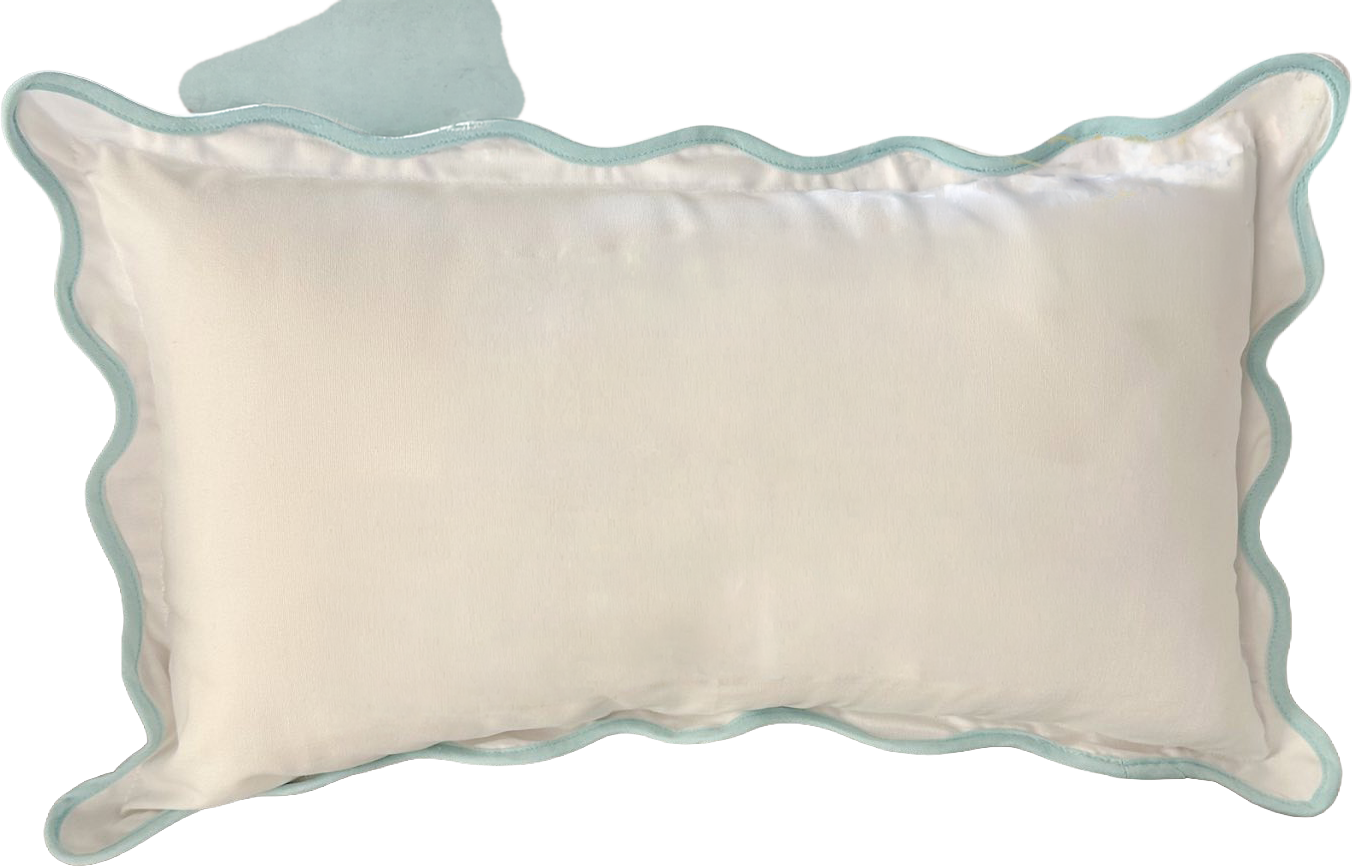 PILLOW WITH FISHTAIL MONOGRAM