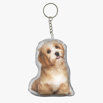 Custom Shape Pet Mini Plush Keychain - Cute Pet Gifts,  Keychain Charm, Soft Plush Toys, Personalized Keyring