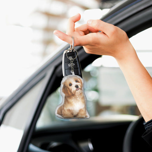 Custom Shape Pet Mini Plush Keychain - Cute Pet Gifts,  Keychain Charm, Soft Plush Toys, Personalized Keyring