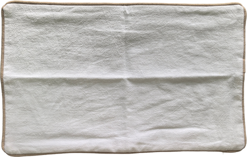 PIPED PILLOW WITH APPLIQUED