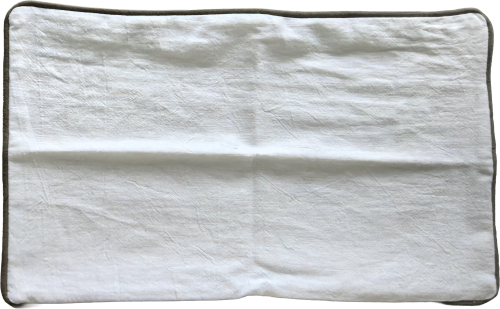 PIPED PILLOW WITH APPLIQUED