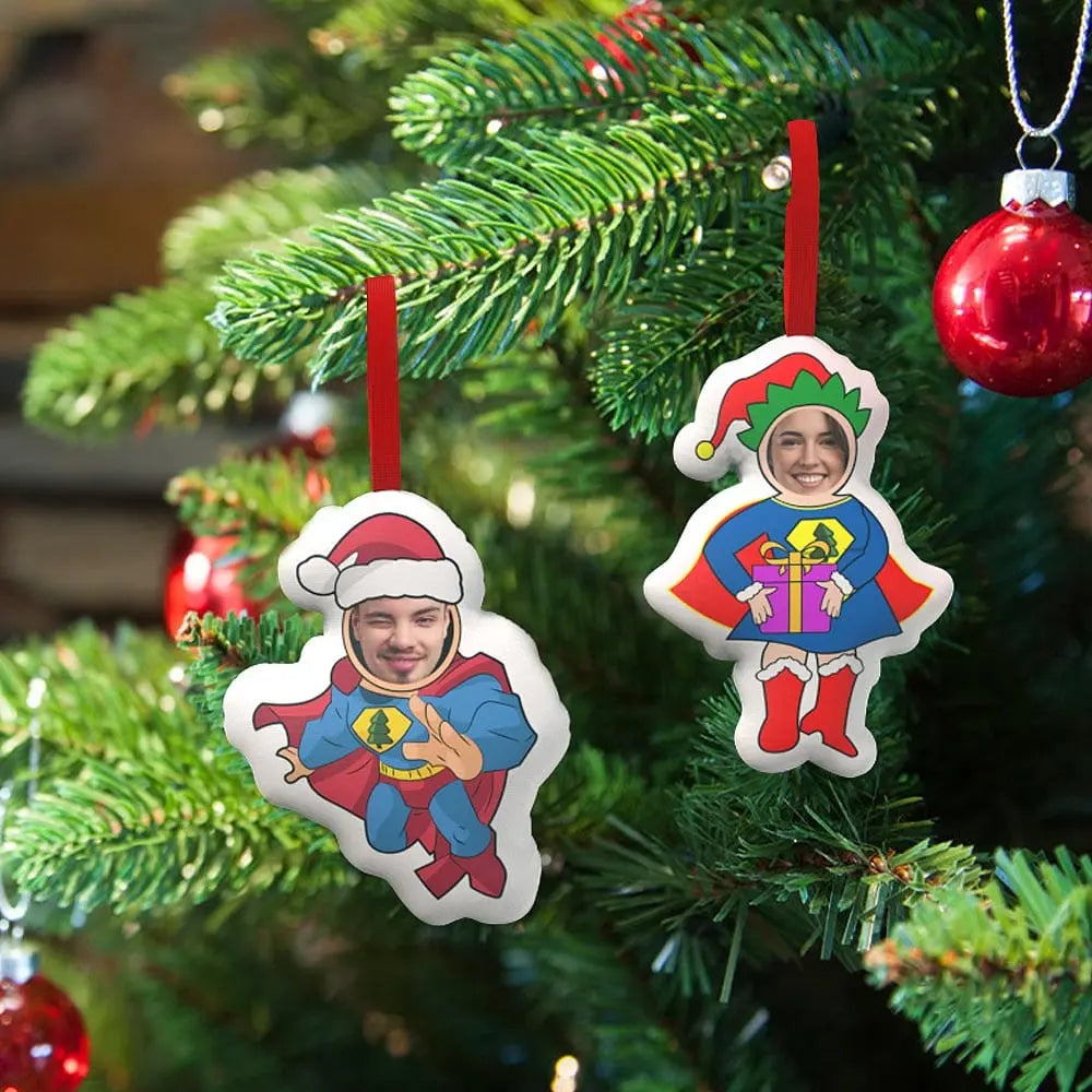 Custom Superman And Superwoman Hanging Decorations Personalized Face Christmas Hanging Decoration - An Initial Impression