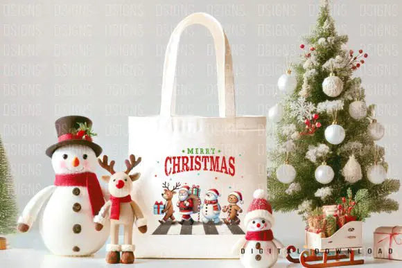 Christmas Shopping Bag An Initial Impression An Initial Impression SANTA-REINDEER-CROSSING-ROAD