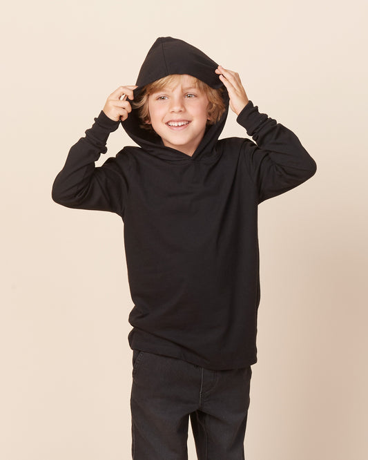 Youth Essential Long Sleeve Hooded Tee