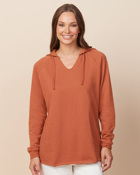 Ladies Beach Fleece Pullover Hood SIES