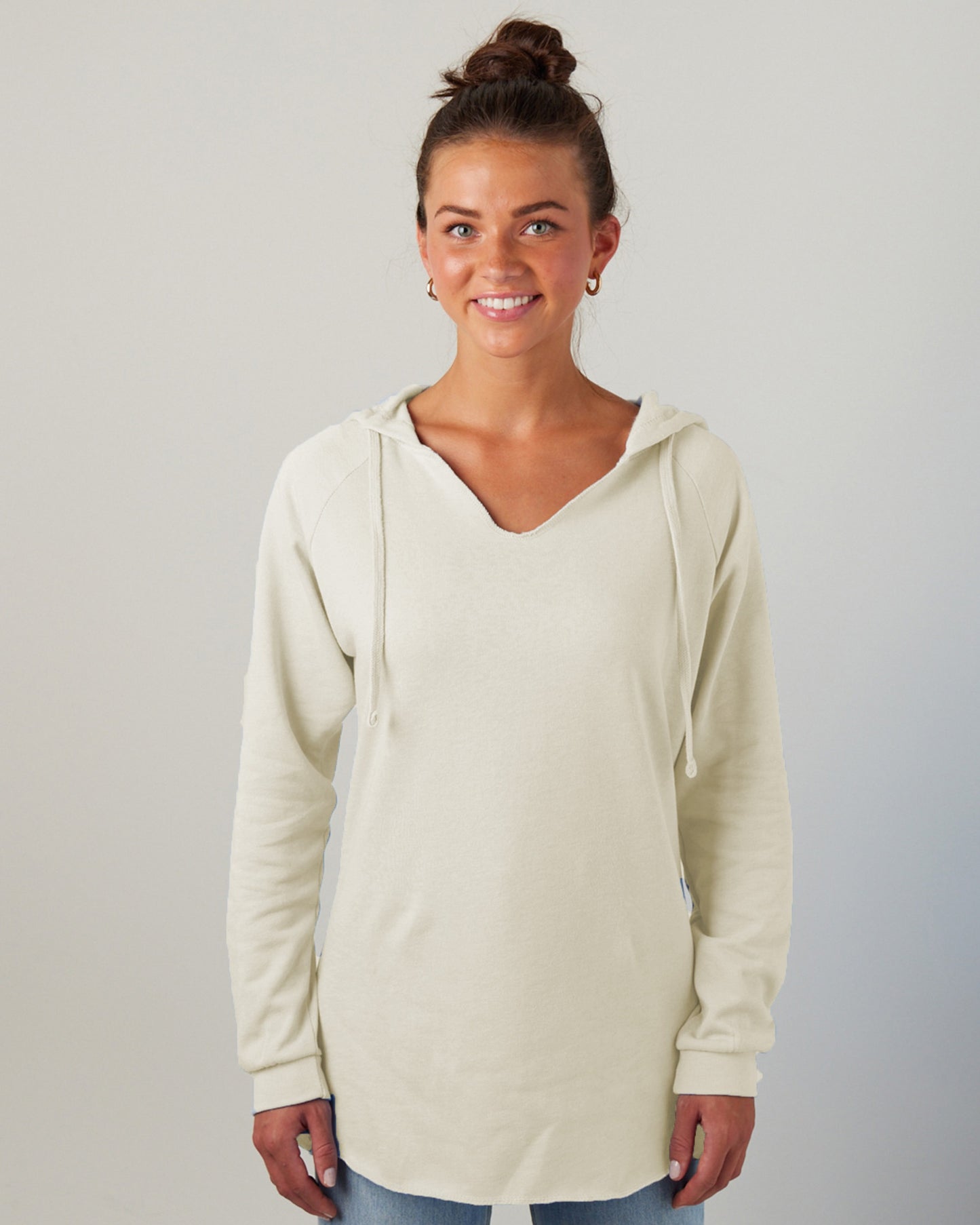 Ladies Beach Fleece Pullover Hood SIES